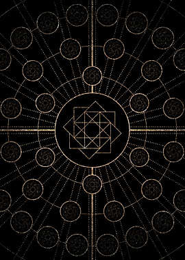 Gold Glyph Rune Sign Seal