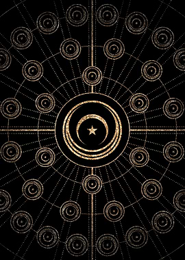 Gold Glyph Rune Sign Seal