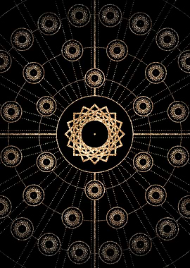 Gold Glitter Glyph Symbol