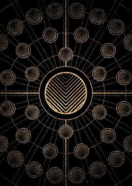 Gold Magic Circle Array