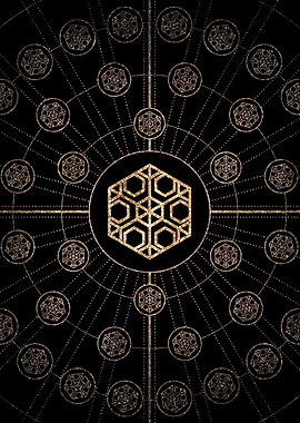 Gold Glitter Glyph Symbol