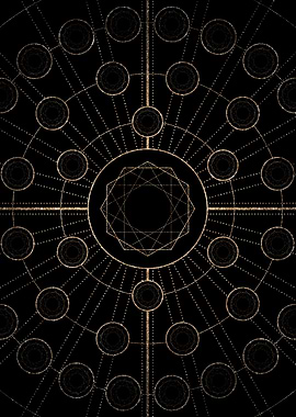 Gold Glitter Glyph Symbol