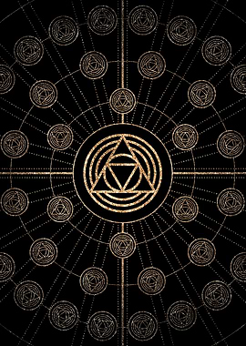 Black and Gold Magic Seal