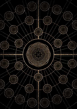 Gold Glyph Rune Sign Seal