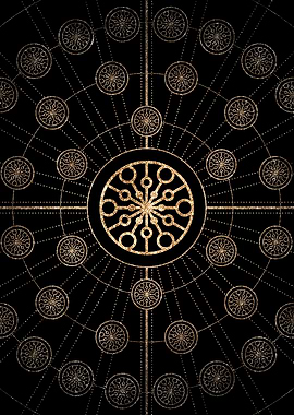 Black and Gold Magic Seal