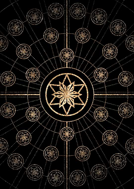 Black and Gold Magic Seal