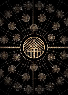 Gold Glyph Rune Sign Seal