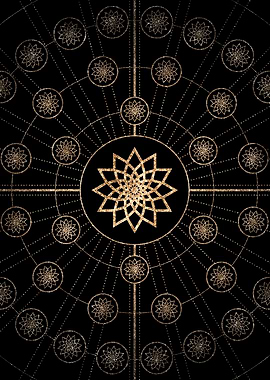 Gold Glyph Rune Sign Seal