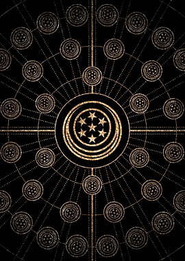 Gold Glyph Rune Sign Seal