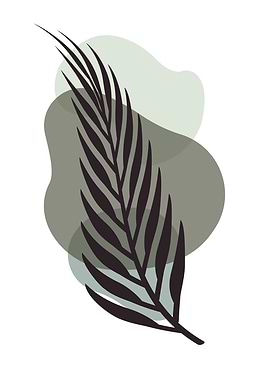 Palm leaf geometric shapes