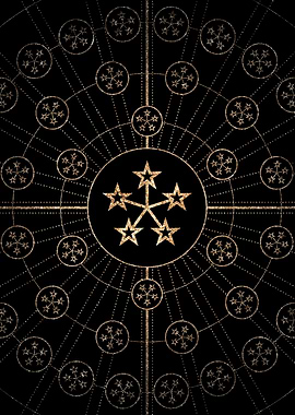 Gold Glitter Glyph Symbol