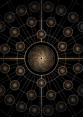 Gold Glyph Rune Sign Seal