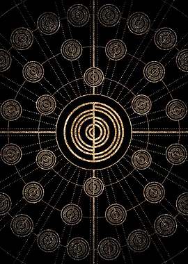 Black and Gold Magic Seal