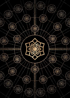 Gold Glitter Glyph Symbol