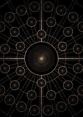 Gold Glitter Glyph Symbol