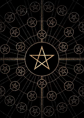 Gold Glitter Glyph Symbol