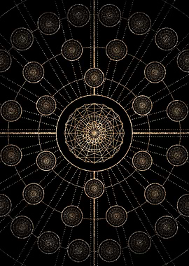 Gold Glitter Glyph Symbol