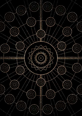 Gold Glitter Glyph Symbol