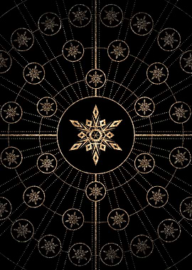 Gold Glyph Rune Sign Seal