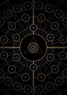 Gold Glyph Rune Sign Seal