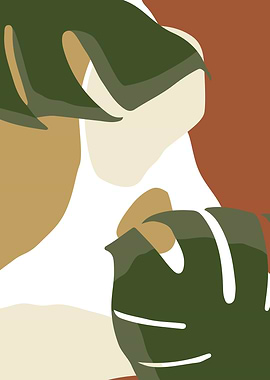 Nature tropical green leaf