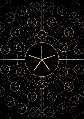 Gold Glyph Rune Sign Seal