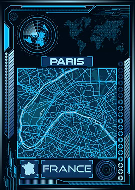 PARIS MAP FRANCE