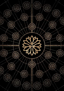 Gold Glitter Glyph Symbol