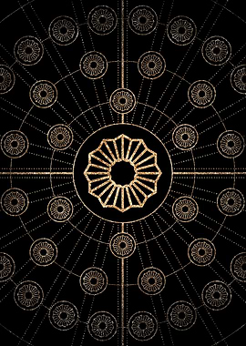 Gold Glitter Glyph Symbol