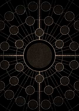 Gold Glitter Glyph Symbol