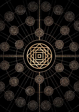 Black and Gold Magic Seal