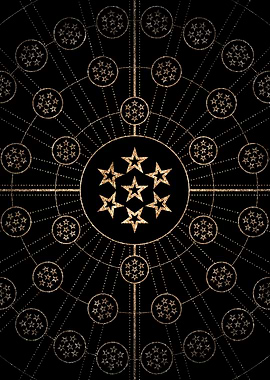 Gold Glitter Glyph Symbol