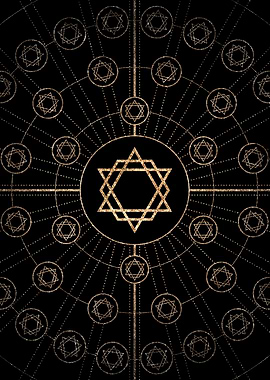 Gold Glitter Glyph Symbol