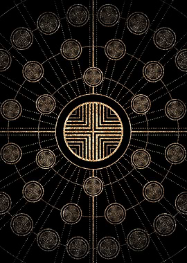 Black and Gold Magic Seal