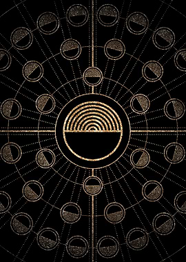 Black and Gold Magic Seal