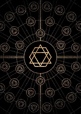 Gold Glyph Rune Sign Seal