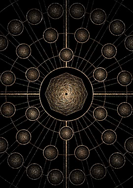 Gold Glyph Rune Sign Seal