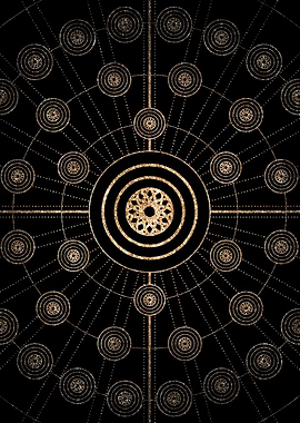 Black and Gold Magic Seal