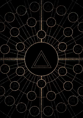 Gold Glyph Rune Sign Seal