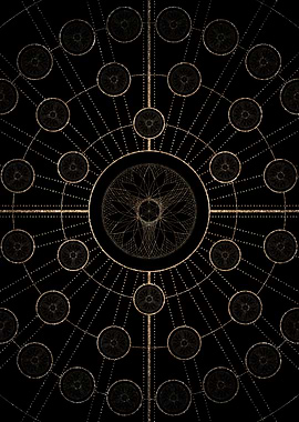 Gold Glitter Glyph Symbol