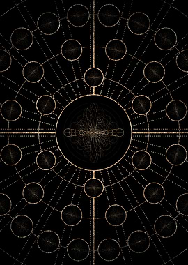 Gold Glitter Glyph Symbol