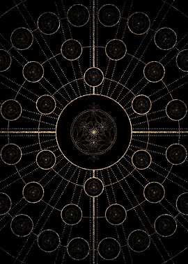 Gold Glitter Glyph Symbol