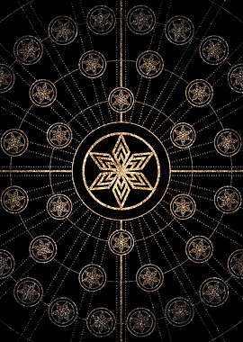 Gold Glyph Rune Sign Seal