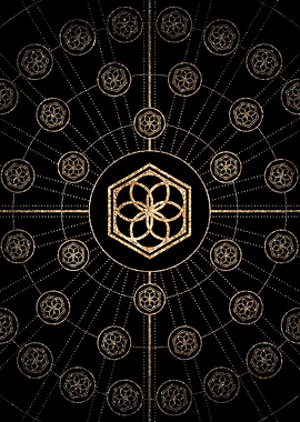 Gold Glyph Rune Sign Seal