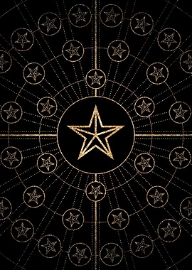 Gold Glyph Rune Sign Seal