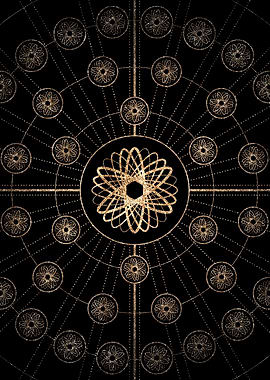 Gold Glyph Rune Sign Seal