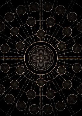 Gold Glitter Glyph Symbol