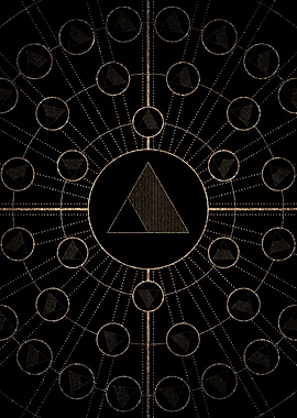 Gold Glyph Rune Sign Seal