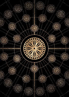 Black and Gold Magic Seal