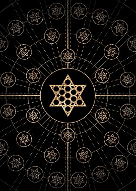 Gold Glitter Glyph Symbol